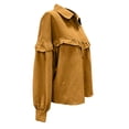 thumbnail image 7 of Women Button Down Dressy Shirts Collared Puff Long Sleeve Ruffle Tops Ladies Fall Elegant Casual Fashion Work Shirt S-XXL, 7 of 7