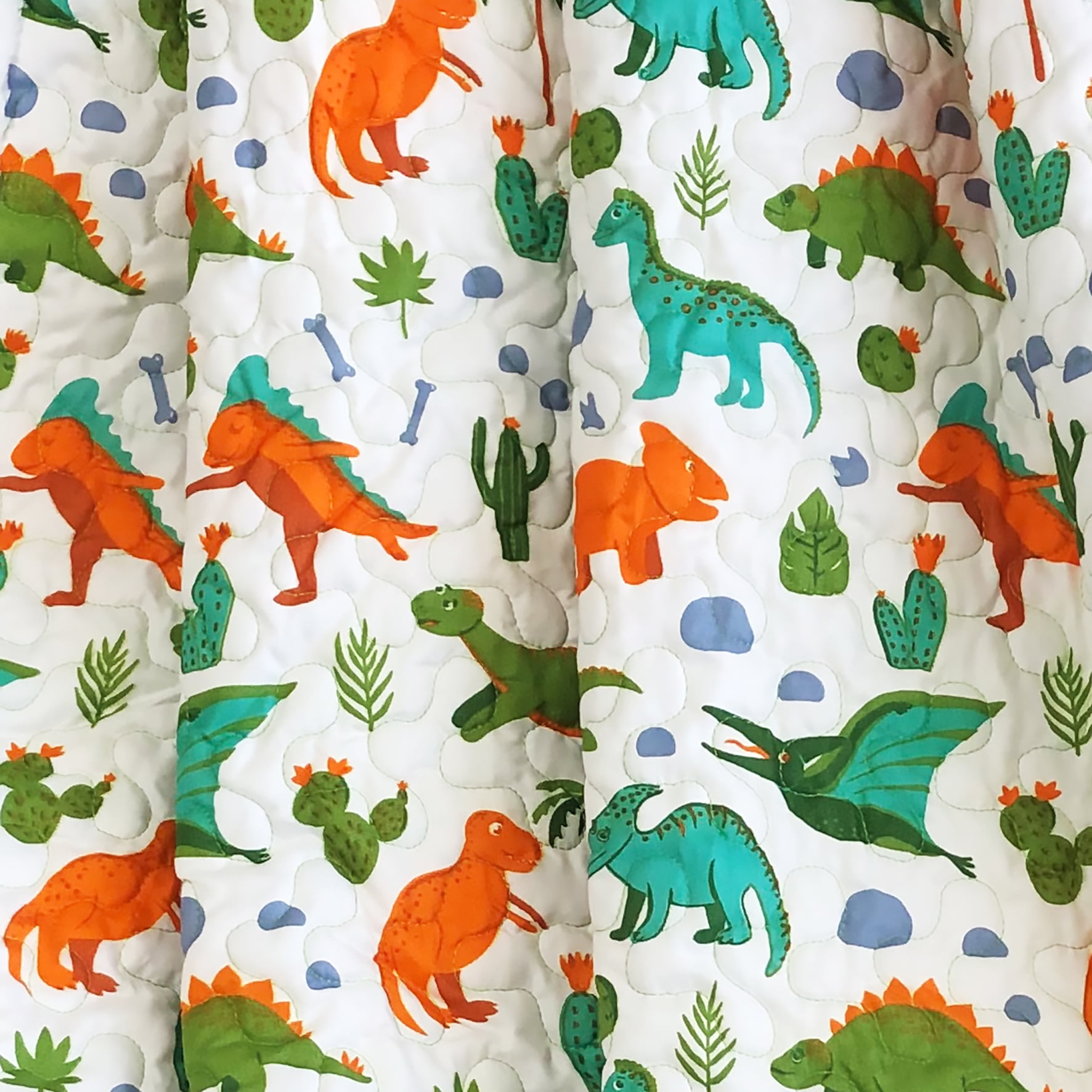 Dinosaur Park Quilted Sherpa Throw 50x60