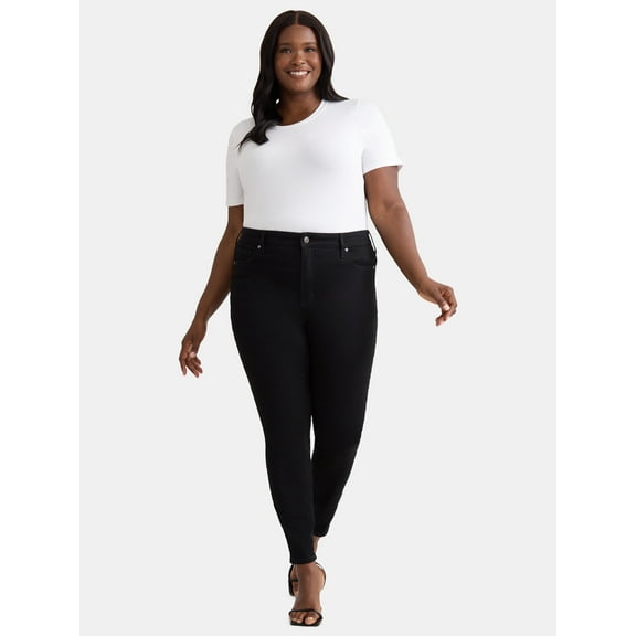 Terra & Sky Women's Plus Size Skinny Straight Jeans, Sizes 14W-34W