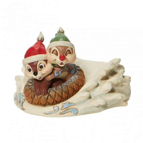 Enesco Disney Traditions Chip n' Dale Sledding Saucer Figurine