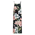 thumbnail image 5 of Jumpsuits for Women Casual 2024 Summer Print Rompers Sleeveless Loose Spaghetti Strap Baggy Overalls Jumpers with Pockets, 5 of 5