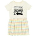thumbnail image 3 of Inktastic Weekends Are for Racing Race Car Silhouette and Racing Flag Girls Toddler Dress, 3 of 5
