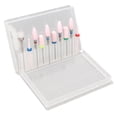thumbnail image 2 of 10 brocas de cerámica portátiles para quitar cutículas con caja de almacenamiento de 20 agujeros para principiantes en manicura., 2 of 14