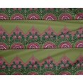 thumbnail image 4 of oneOone Polyester Lycra Fabric Leaves & Floral Block Printed Craft Fabric BTY 56 Inch Wide, 4 of 4