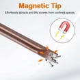 thumbnail image 4 of Uxcell 4pcs U1.7/U2/U2.3/U2.6 U-Type Screwdriver 7.09" Magnetic Screwdrivers 4.02" Heat-Treated S2 Alloy Steel with Ergonomic Handle for DIY Repairing, Red Brown, 4 of 7