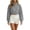 Gray, variant on Gytharion Women's Plus Size Cropped Half-zip Sweatshirts Stand Collar Solid Color Soft Cozy Fashion Athleisure Pullover Tops Comfortable Basic Pullover Sweatshirts