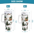 thumbnail image 6 of Yayeee 30oz Stainless Steel Tumbler with Straw and Handle Double-Wall Insulated Travel Water Bottle, Brown Christmas House, 6 of 8