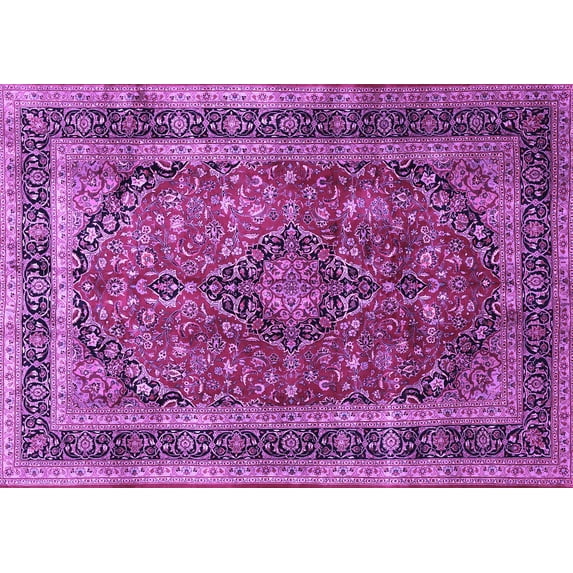 Ahgly Company Indoor Rectangle Persian Purple Traditional Area Rugs, 7' x 9'