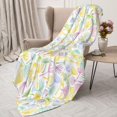 thumbnail image 4 of Throw Blanket for Couch Sofa and Bed, Colorful Dandelion Super Soft Plush Throw Blanket, Fuzzy Cuteness Comfy Warm Washable Flannel Blanket & Throws for All Season 40"x30", 4 of 7