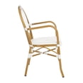 thumbnail image 6 of SAFAVIEH Rosen Outdoor Patio Stacking Arm Chair, White, Set of 2, 6 of 11