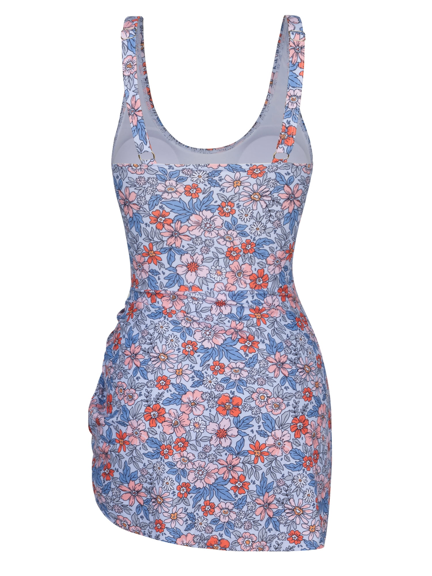 Rivelino Tummy Control Womens One Piece Swimdress Swimsuits, L