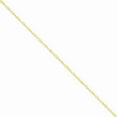 thumbnail image 3 of Primal Gold 14 Karat Yellow Gold 1.70mm Singapore Chain Anklet, 3 of 3