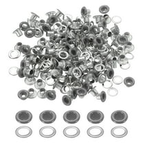 Uxcell 110 Pcs Grommets Eyelets with Washers 1/8" Grommets Kit Gray