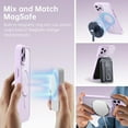 thumbnail image 5 of for iPhone 12 Pro Max Case Clear Magnetic Compatible with Magsafe, Thin Slim Transparent Non Yellowing, Hybird Soft Silicone Bumper & Hard Plastic Cover for Women, Lavender Lilac Light Purple, 5 of 13