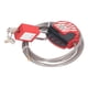 thumbnail image 2 of Juego de candado de seguridad Bloqueo de cable de acero inoxidable ajustable y bloqueo de etiquetado de 38 mm con 2 llaves, 2 of 9