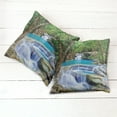 thumbnail image 2 of Ambesonne Nature Throw Pillow Cover 2 Pack, Rocks in Waterfall Lake, 18", Green Blue and Brown, 2 of 6