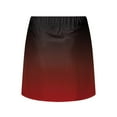 thumbnail image 4 of Valentines Day Deals 2025! Ladies Trousers Elasticated Gradient Color Shorts Straight Leg Pants Fake Two Piece Skirt Tight Pants High Waist Shorts Slim Fit Base Trousers Trendy Sport Skirt, 4 of 6