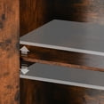 thumbnail image 5 of DEXTRUS Kitchen Bakers Rack with Hooks & Power Outlets, 6-Tier Microwave Stand with Door, Brown, 5 of 9
