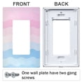 thumbnail image 3 of Yayeee Rocker Switch Wall Plate 1-Gang 4.6"x2.9" Home Decorative Outlet Cover, Light Pink Stripes, 3 of 6