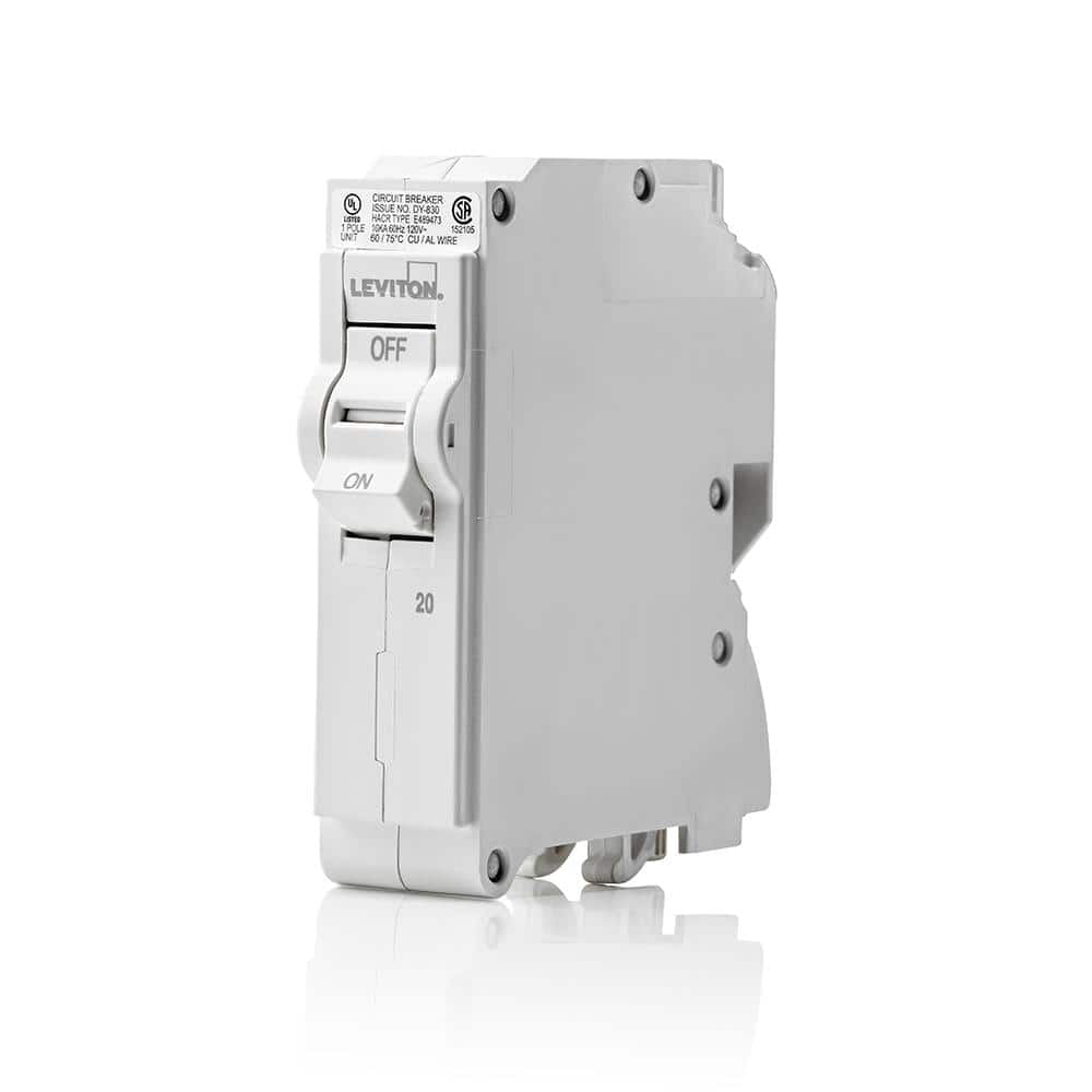 Leviton LB120 Branch Circuit Breaker Standard 1-Pole 20 Amp 120-Volt