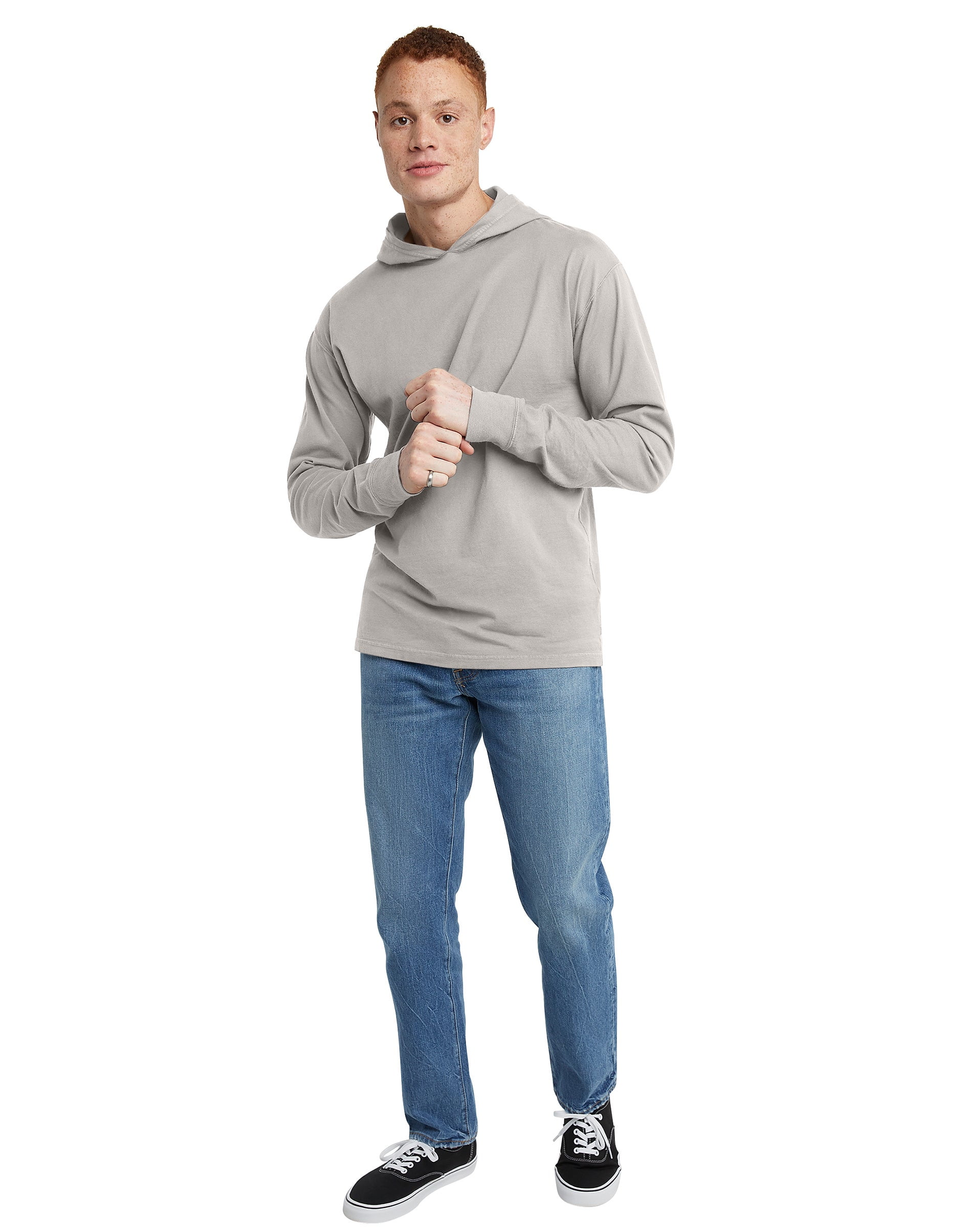 Hanes Men's Garment Dyed Cotton T-Shirt Hoodie