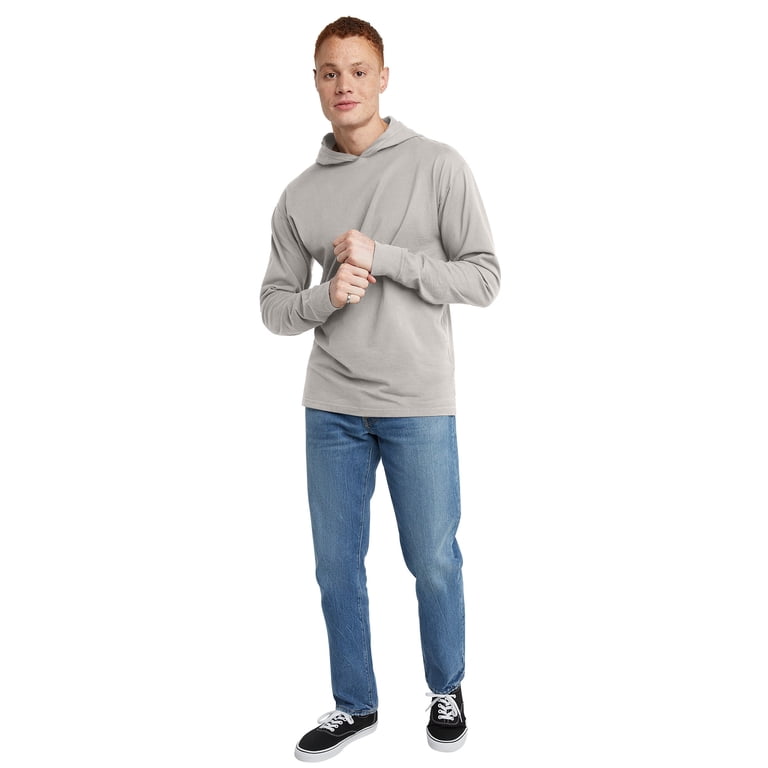 Hanes Men's Hooded Long Sleeve Jersey T-Shirt photo 5