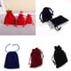 thumbnail image 5 of 12pcs bolsa de lazo de franela bolsas de regalo bolsas de dulces paquete de joyas bolsa de almacenamiento bolsa de almacenamiento organizador paquete bolsillo (rojo oscuro), 5 of 5