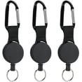thumbnail image 1 of Llavero retráctil de 3 piezas, mosquetón con enrollador retráctil con cable de acero de 80 cm, llaves retráctiles para pantalones y cinturones - Negro LingWen 8390613720429, 1 of 1