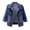 Blue, variant on Tiqkatyck Denim Jacket for Women Clearance Women's 3/4 Sleeve Colored Cropped Denim Jacket Light Wash Jacket Coat Going Out Tops for Women 2023 Trendy Blue Xxl