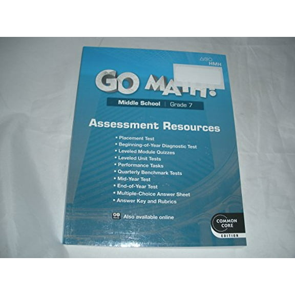 Pre-Owned Assessment Resource Grade 7 (Go Math!), 9781328761170, 1328761177, Paperback, Answer Key edition