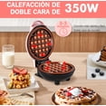 thumbnail image 2 of Máquina Para Hacer Waffles Pequeña Perfecta Para Desayunos Modelo Rosa, 2 of 4