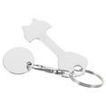 Liukekj Shopping Trolley Token Key Ring Trolley Token Coin Keyring Supermarket Shopping Cart