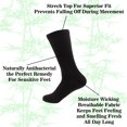 thumbnail image 2 of Women's Rayon from Bamboo Fiber Ultra Breathable Wicking Classic Crew Socks - Size Medium/Large - Black White Assortment - 2 Pairs, 2 of 8