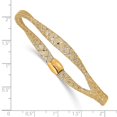 thumbnail image 3 of Primal Gold 14 Karat Two-tone Woven Fancy Mesh Stretch Bracelet, 3 of 3