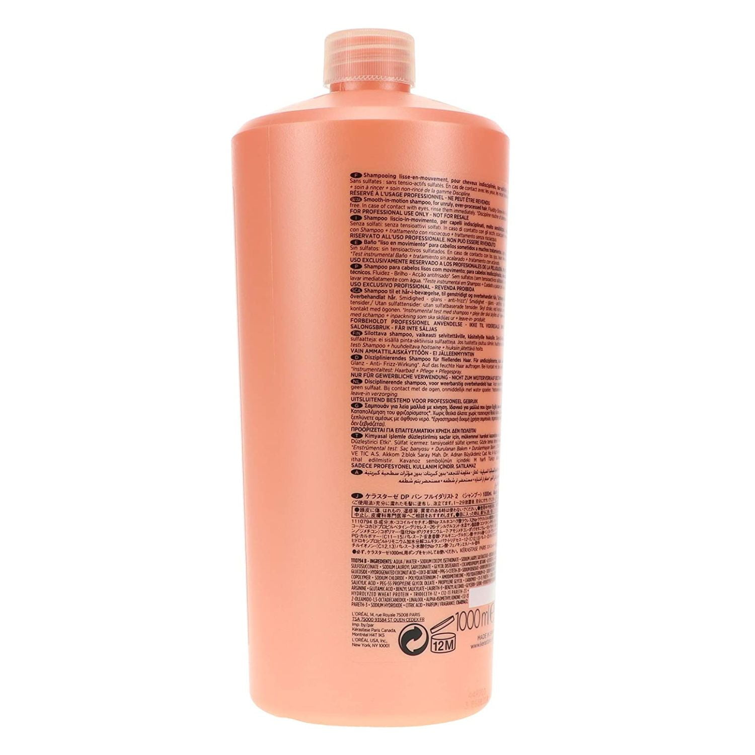 Kerastase Discipline Bain Fluidealiste No Sulfate Smooth-in-Motion Shampoo for Unruly Hair 34 oz