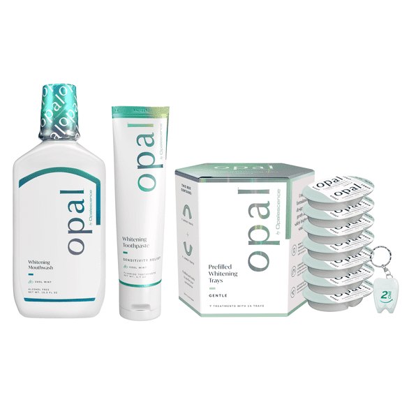 Opal by Opalescence Go Teeth Whitening Kit: Gentle Prefilled Trays, Sensitive Toothpaste & Mouthwash