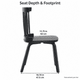 thumbnail image 3 of CRERIYO Solid Wood Windsor Dining Chairs, Set of 4, Spindle Back Kitchen Chairs with H-Style Legs, Classic Farmhouse Dining Room Chairs, Black, 3 of 10