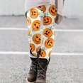 thumbnail image 3 of Gibobby Leggings Afelpados Mujer Leggings con estampado Halloween para mujer Leggings elásticos pantalones casuales botas pantalones（Anaranjado， S), 3 of 5