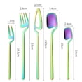 thumbnail image 2 of Chendee 5Pcs Dinnerware Set Spoon Fork Cutlery Set Flatware Stainless Steel Hanging,Symphony, 2 of 9