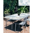 thumbnail image 3 of Coastal Blue Rectangle Tablecloth, Waterproof Elastic Fitted Table Covers for 3 Foot Tables, 24x36inch Decorative Tablecloths for Picnic, Camping, Outdoor, Coral Starfish Ocean Shell Marine Life, 3 of 6