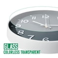 thumbnail image 6 of Sanmadrola Wall Clocks Battery Operated,12 inch Silent Non Ticking Modern Wall Clock for Living Room Bedroom Kitchen Office Classroom Decor Glass Front Gray with White Frame, 6 of 8