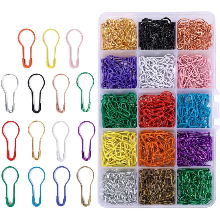 Bulb Pins 750 Pieces Metal Knitting Markers Gourds Safety Clips With  Storage Box For Clothing And Diy Craft Making 15 Colors 