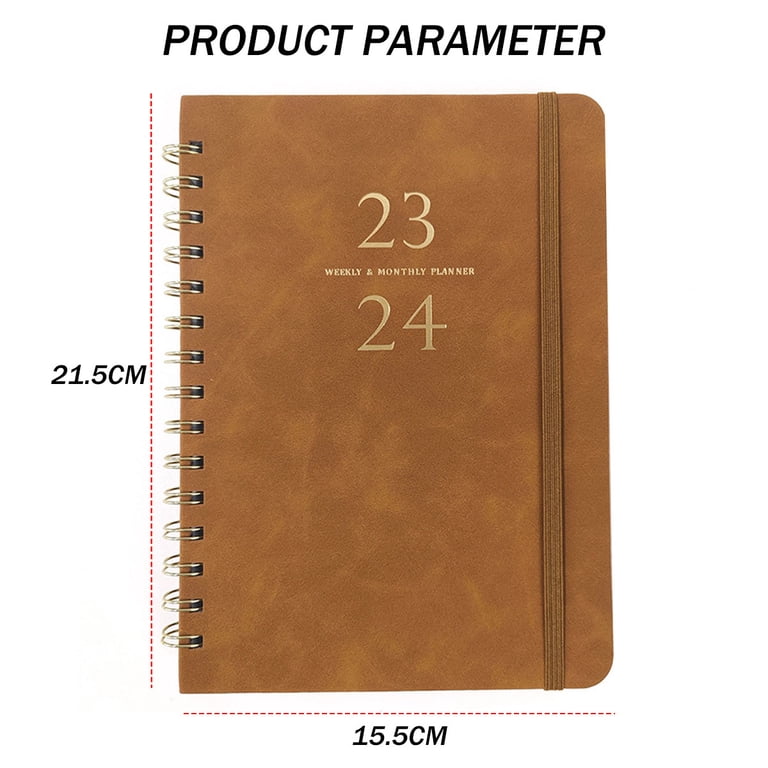 2026 Weekly Appointment Book & Planner - 8.5"x11", Leather Cover, 15-Minute Time Slots From 7am-8:45pm
