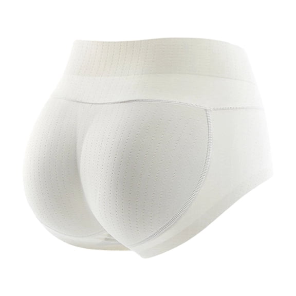 Lumtrix Butt Lifting Underwear For Women Padded Underwear Seamless Booty Pads Enhancer Shapewear Fashion Panty Short White S