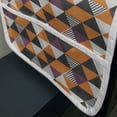 thumbnail image 3 of Geometric Microwave Oven Cover, Colorful Triangles and Diagonal Squares Forming Abstract Mosaic Art Shapes, Water Resistant Organizer with Pockets for Kitchen, 36" x 12", Multicolor, by Ambesonne, 3 of 4