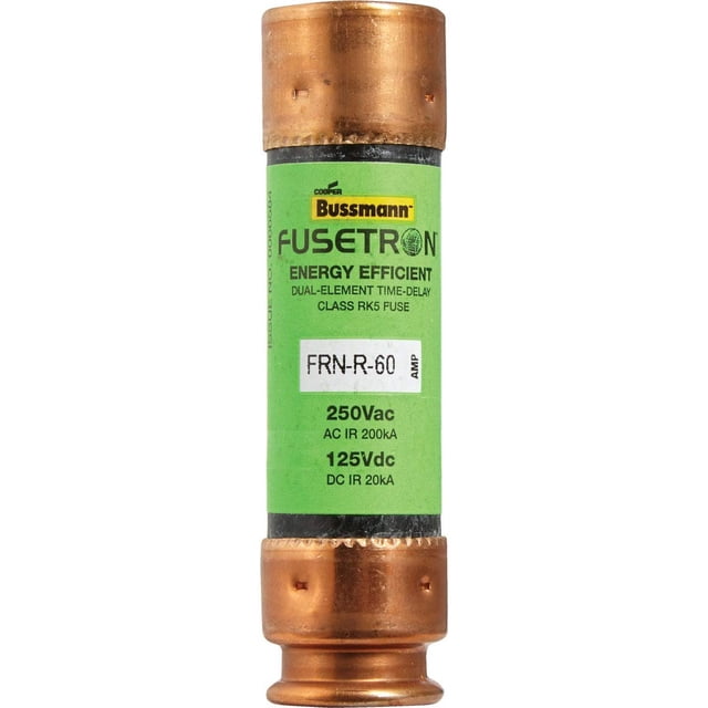 Fuse Bussmann FRN-R-60 con doble elemento de retardo de 60 amperios