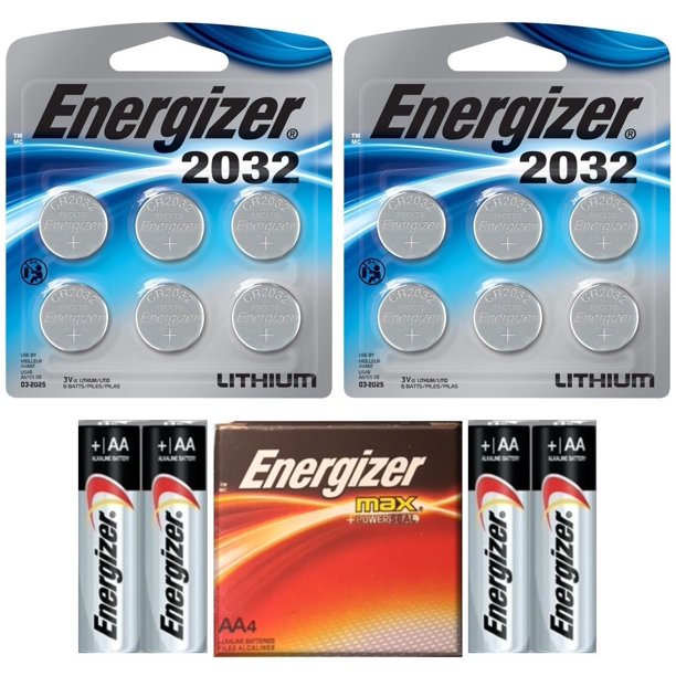 12 Energizer CR2032 3v Lithium Coin Cell Batteries Dl2032 ECR2032 (2x6