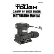 Hyper Tough 2 Amp Corded 1/4 Sheet Palm Sander with Dust Bag, Vacuum Hose Adapter, Punch Plate & 3 Sanding Sheets, New Condition