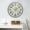 thumbnail image 2 of Yayeee Wall Clock Battery Operated 9.5" Silent Non-Ticking for Living Room, Light Gray Pattern, 2 of 8