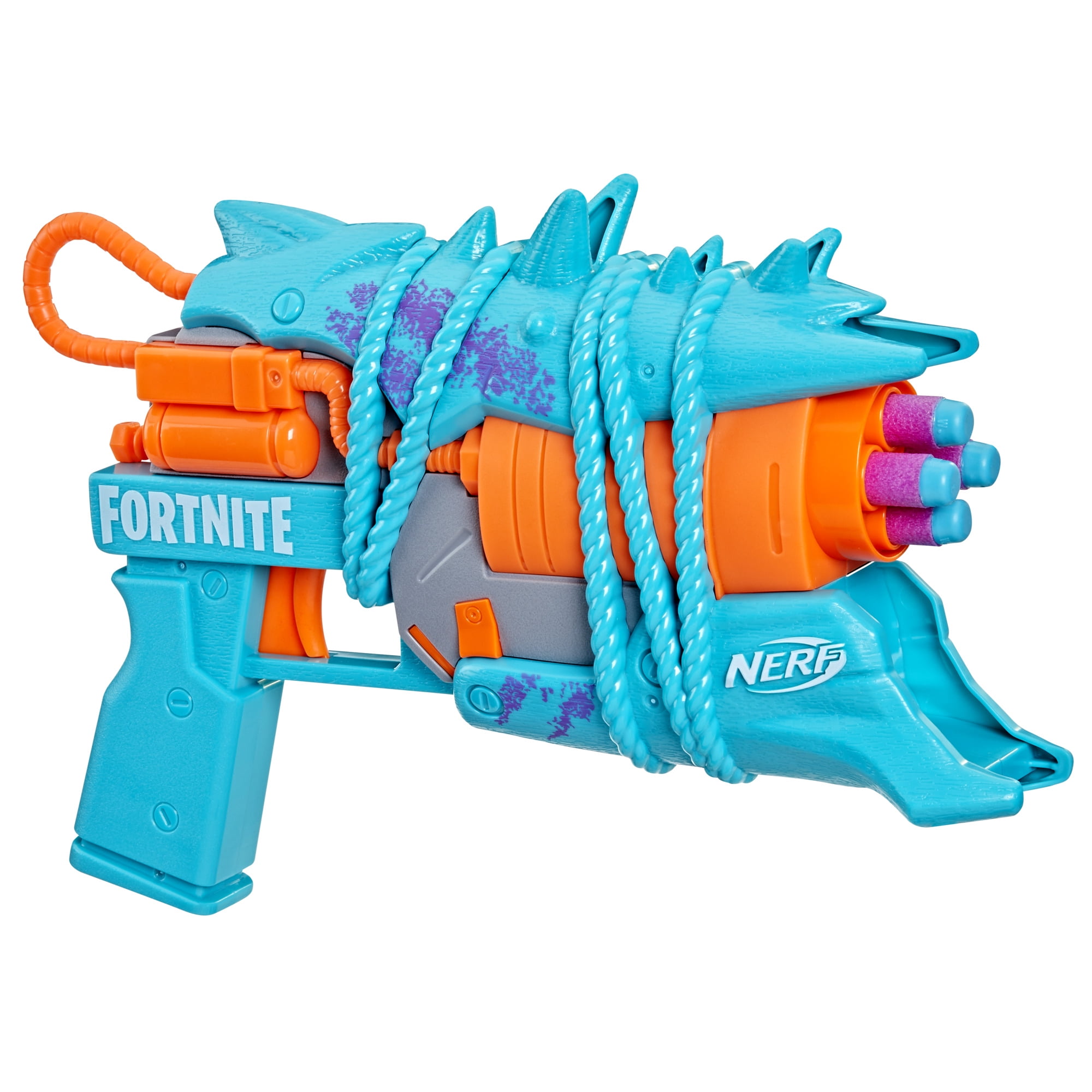 Nerf Fortnite Primal Blaster, 4 Nerf Elite Darts, Nerf Fortnite Dart Blaster